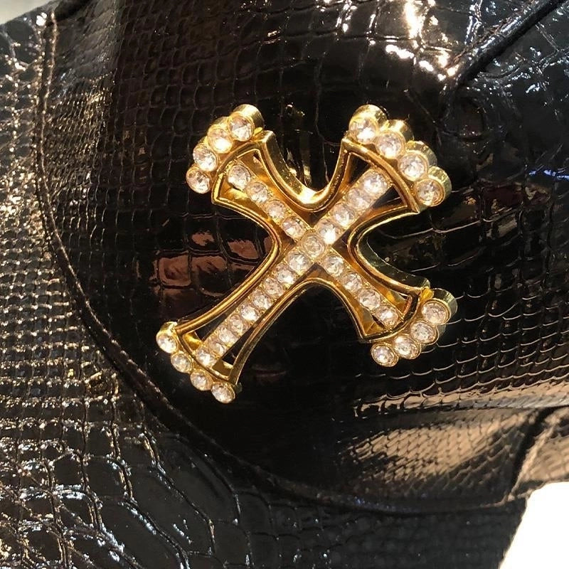 Unisex Punk Cross Dollar Skull Rhinestone Baseball Cap