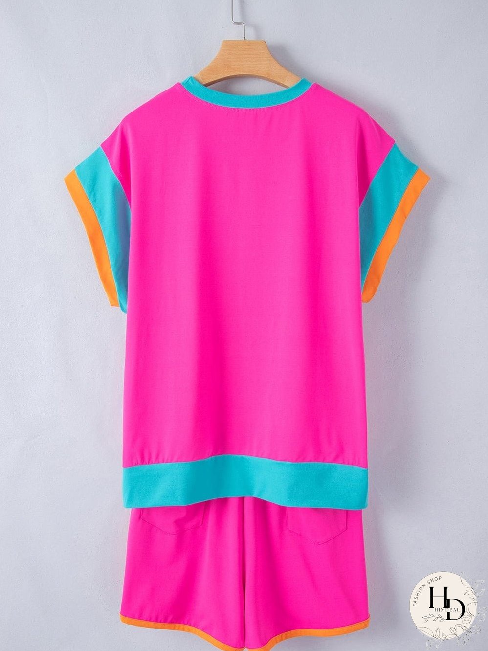Summery Colorblock Set with Cap Sleeves