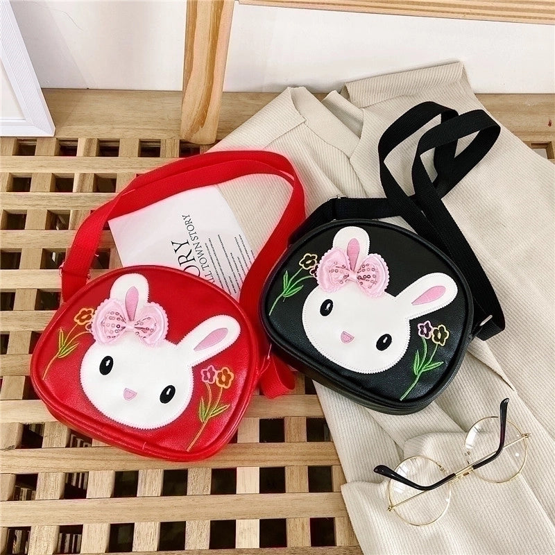 Kid’S Pu Leather Animal Cartoon Cute Semicircle Zipper Crossbody Bag