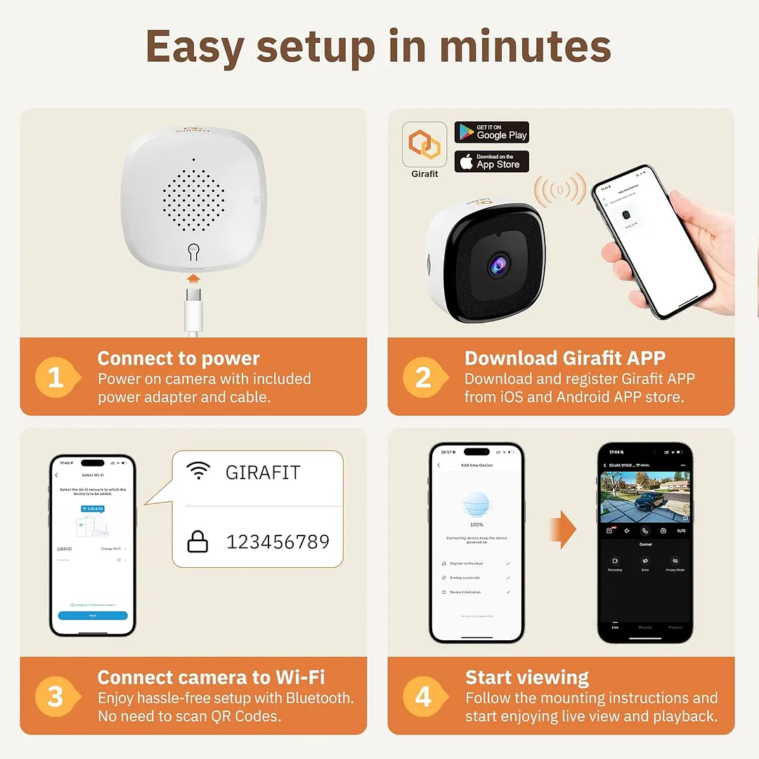 🔥 crystal-clear 2K security camera 🎥 Color Night Vision 🌙 24/7 Recording & Smart Alerts 🚨 Easy Install! 🔒
