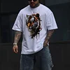Tiger Canvas Art Men's Casual T-Shirt | Inlyline