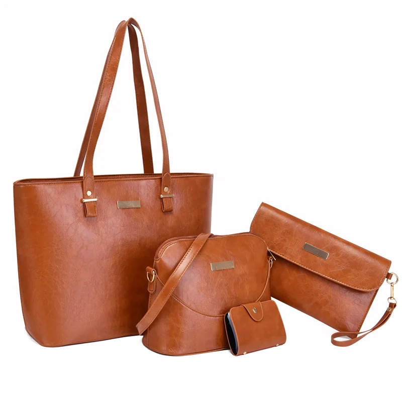 4Pcs Handbag Set, Tote Bags, Shoulder Bag, Top Handle, Satchel Purse