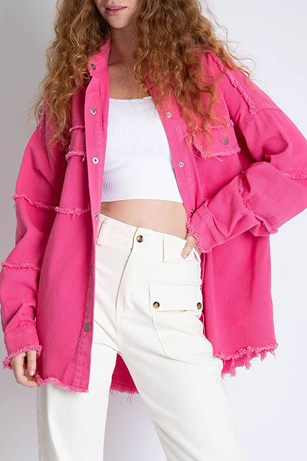 Anti War Graphic Button Pocket Long Sleeve Coat