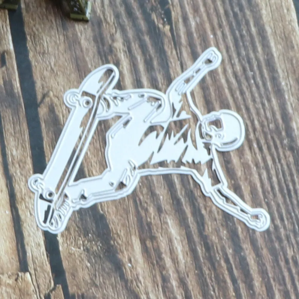 2021 New Arrival Skateboard Stencil Metal Cutting Dies For Scrapbooking Practice Hands-on DIY Album Card Handmade Tools