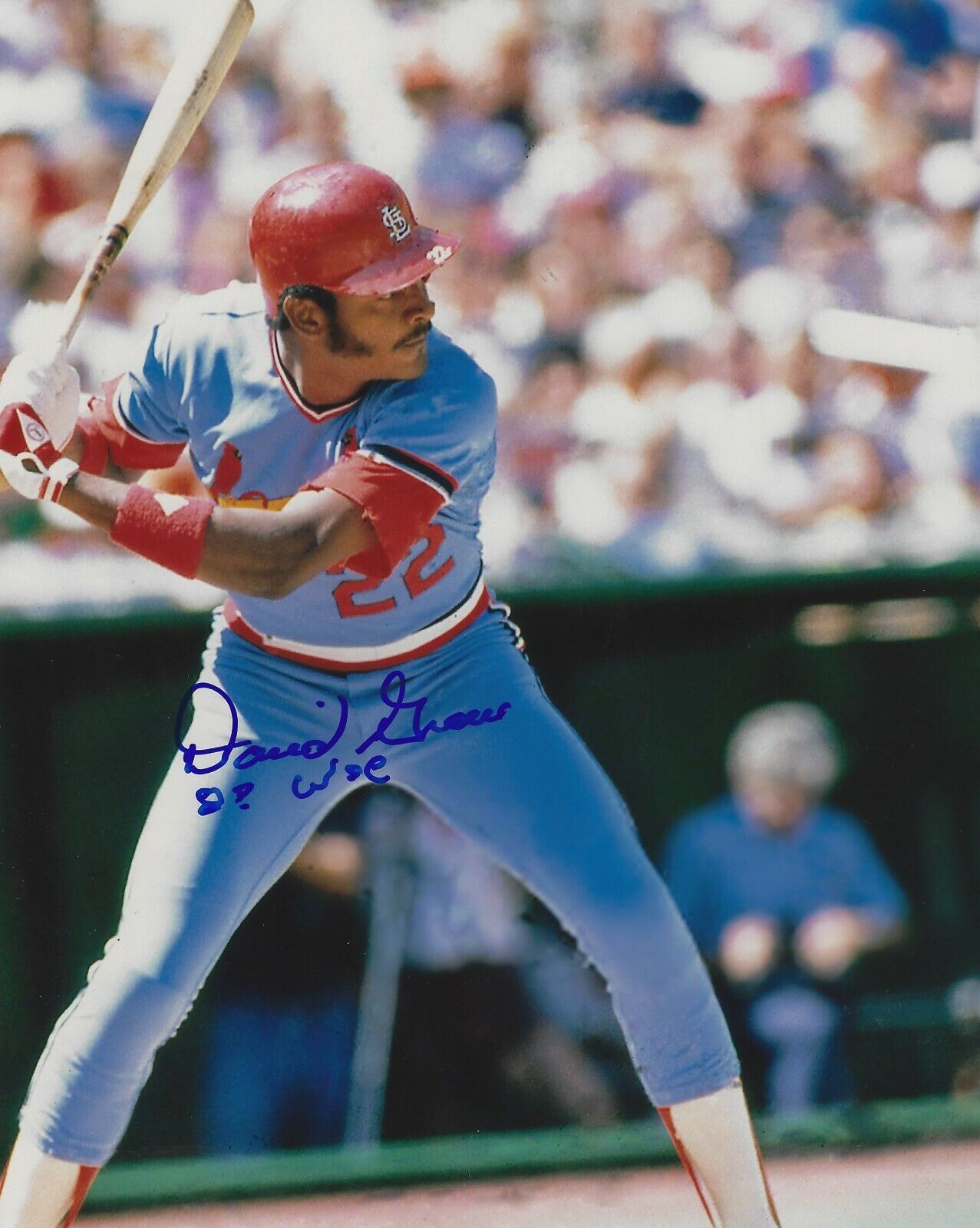 Autographed 8x10 DAVID GREEN St. Louis Cardinals Photo Poster painting w/COA