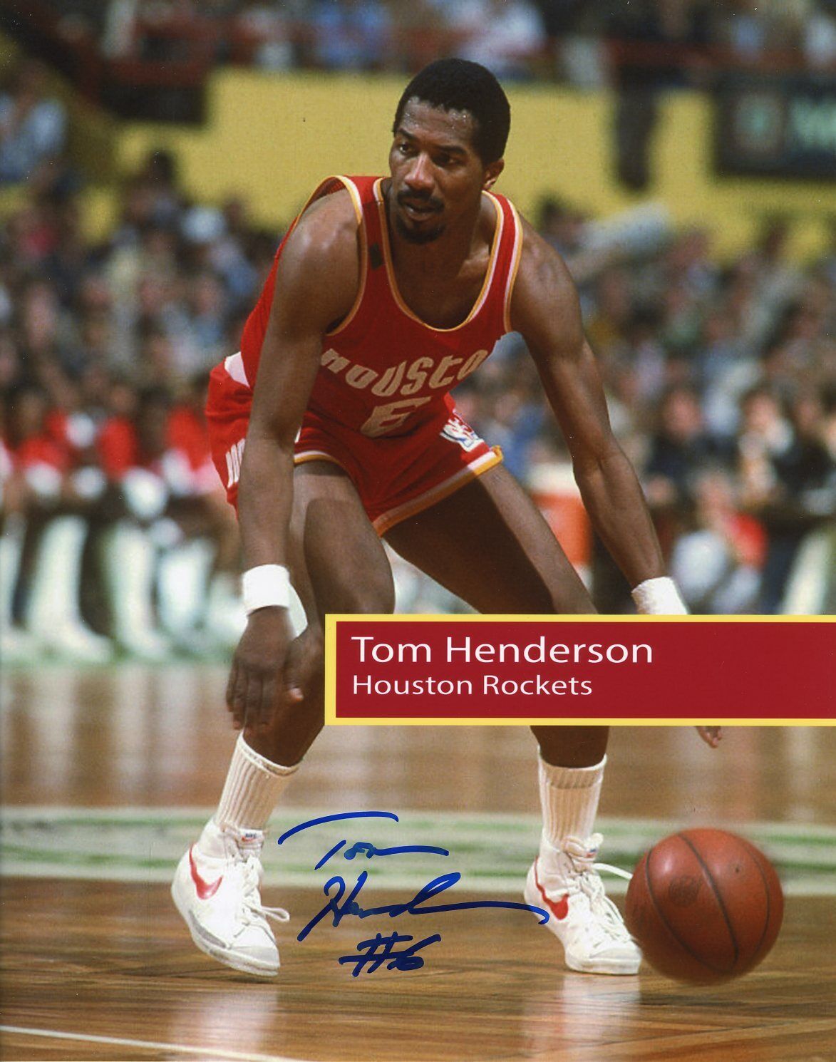 Tom Henderson Autographed 8x10 Rockets In Person#6