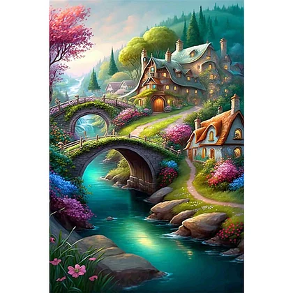 Diamond Painting Canvas - Rainbow Bridge [FLINN1105DP] - $50.00 USD   Heaven And Earth Designs, cross stitch, cross stitch patterns, counted  cross stitch, christmas stockings, counted cross stitch chart, counted  cross stitch