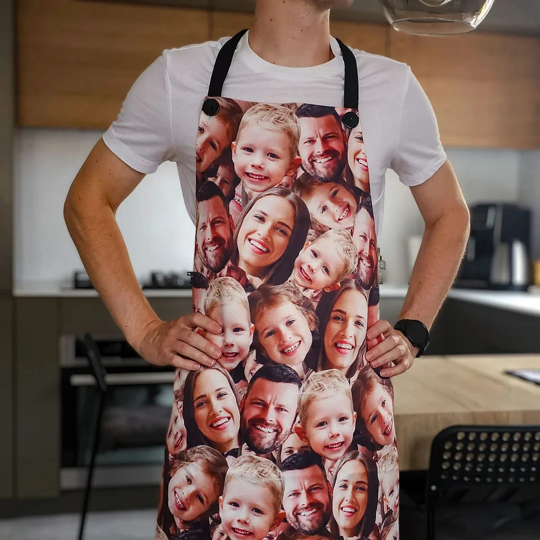 Funny Crazy Face Kitchen Apron for Women and Men