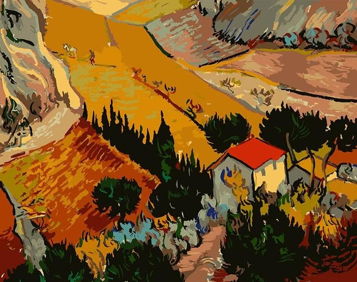 

Landscape with House and Ploughman Van Gogh – Paint By Numbers - 40*50CM, 501 Original