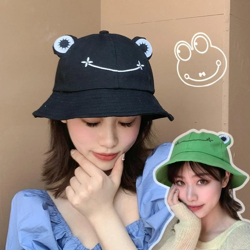 CUTE CARTOON FROG BUCKET HAT
