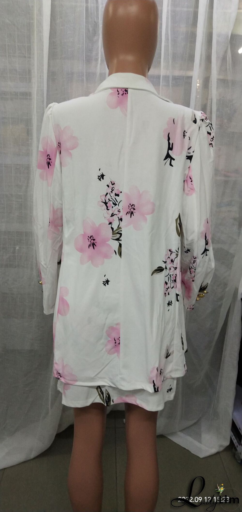 spring blazer long-sleeved solid color top with mini skirt two-piece suit