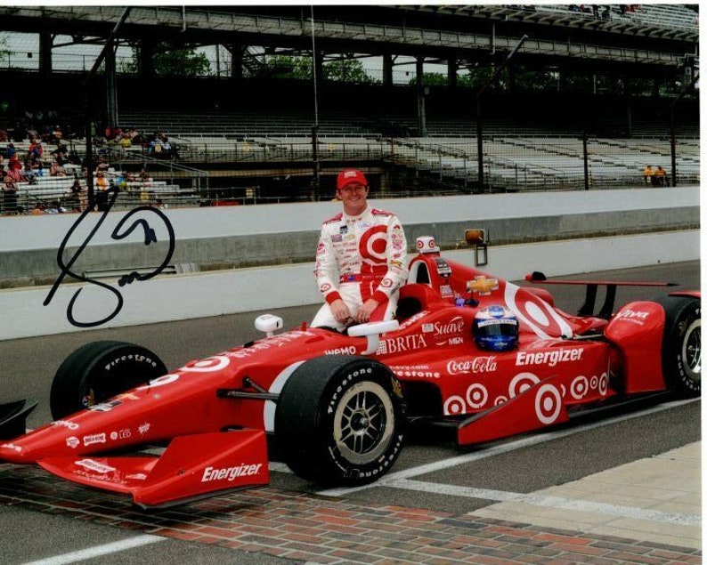 Scott dixon signed autographed indy 500 brickyard Photo Poster painting