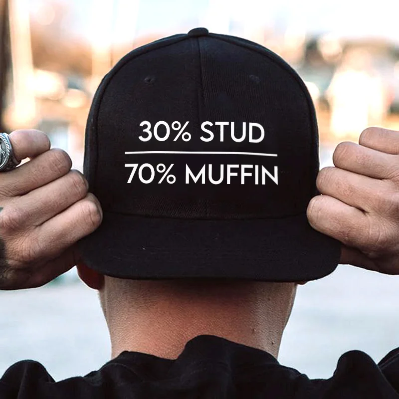 30% Stud 70% Muffin Printed Baseball Cap -  