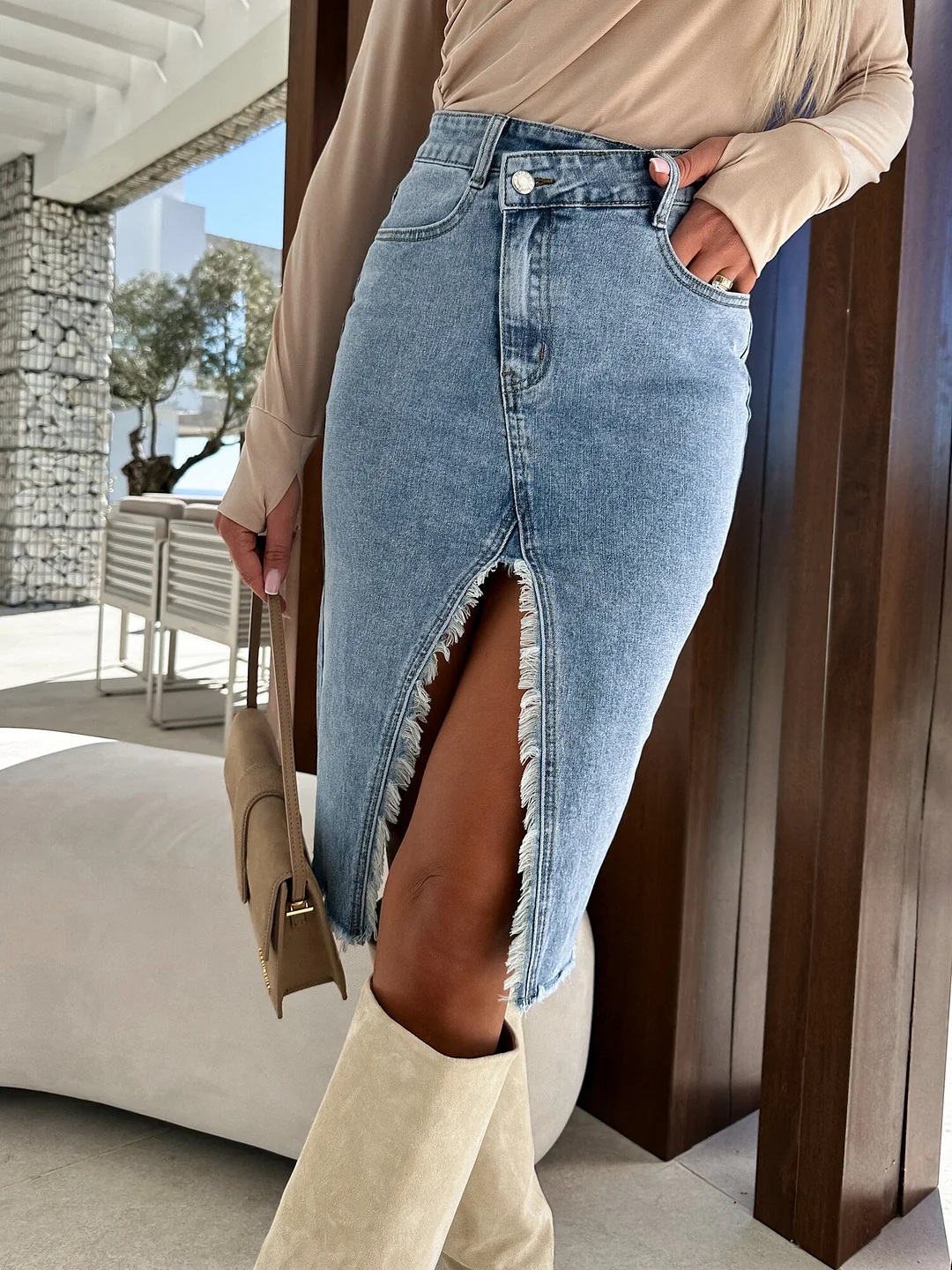 Women's Split Skirt Denim Skirts