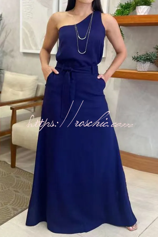 High Waist Tie Front Skirt & T-shirt Set main image 1