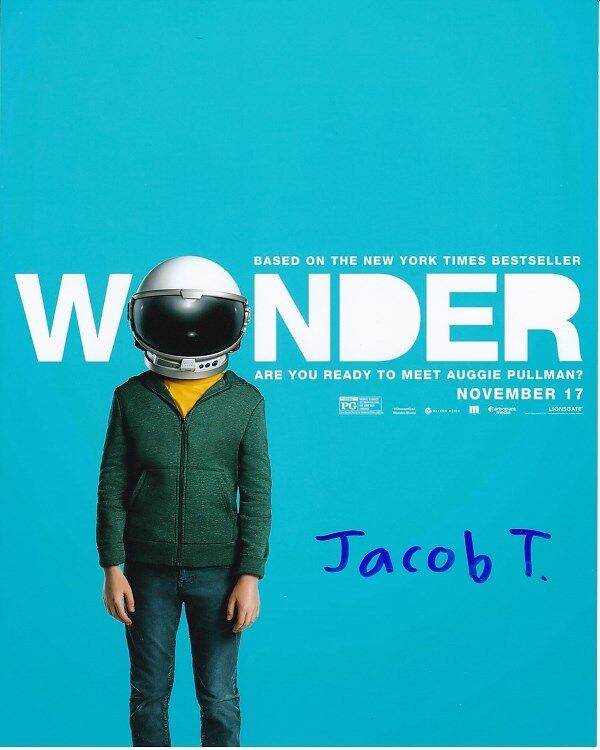 JACOB TREMBLAY Signed Autographed WONDER AUGGIE PULLMAN Photo Poster painting