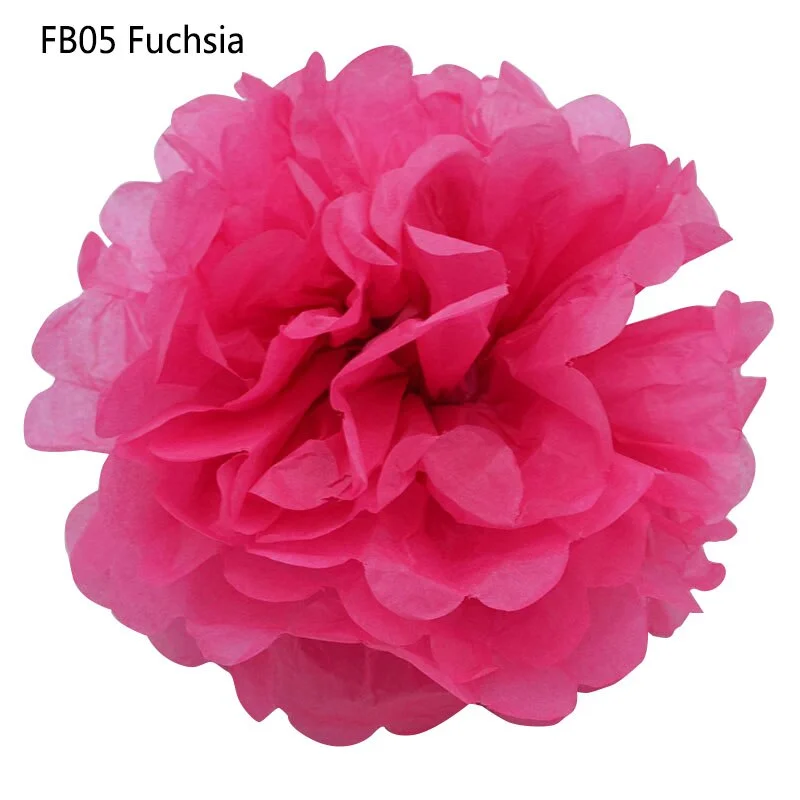 5PCS Handmade 6 (15CM) Tissue Paper Pom Poms Paper Flower Ball For Home Garden Party Wedding Birthday&Wedding Car Decoration
