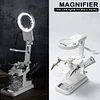 Welding Magnifying Glass with 10 LED Light Clip Clamp Soldering Magnifier