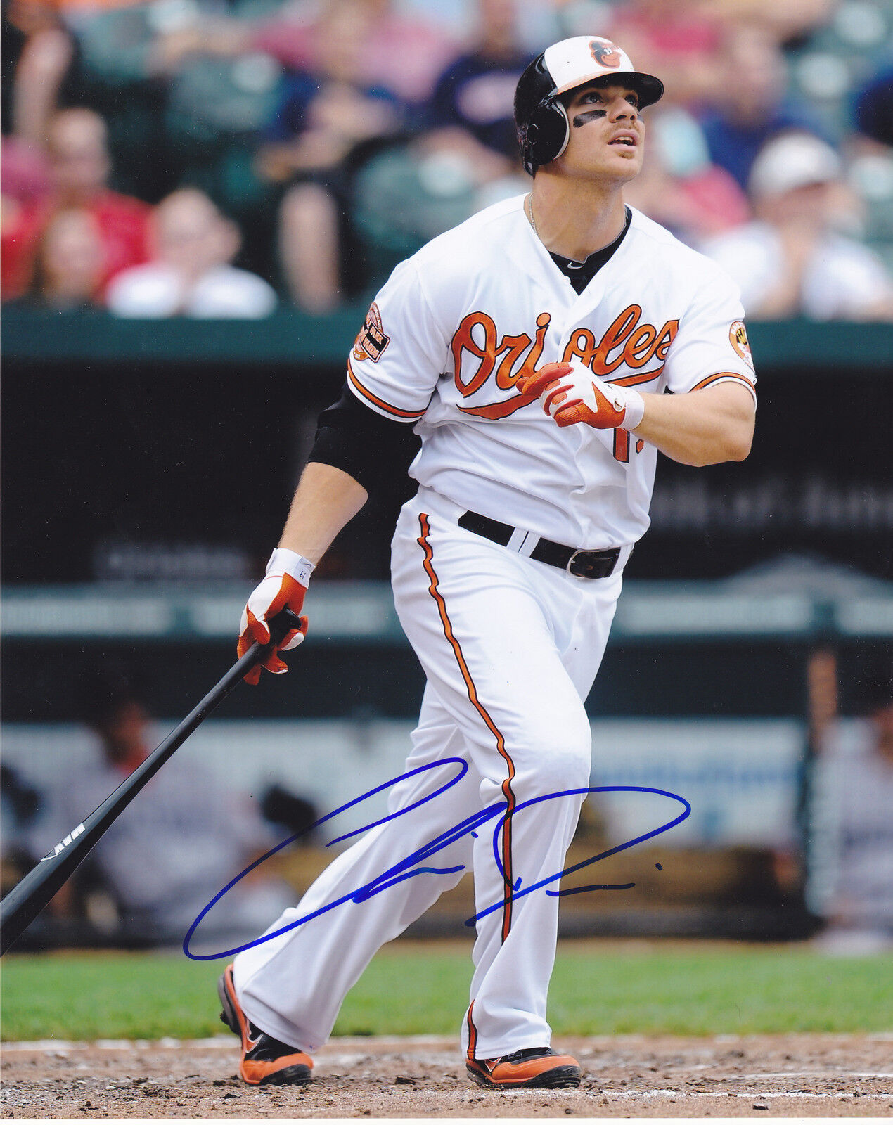 CHRIS DAVIS BALTIMORE ORIOLES ACTION SIGNED 8x10