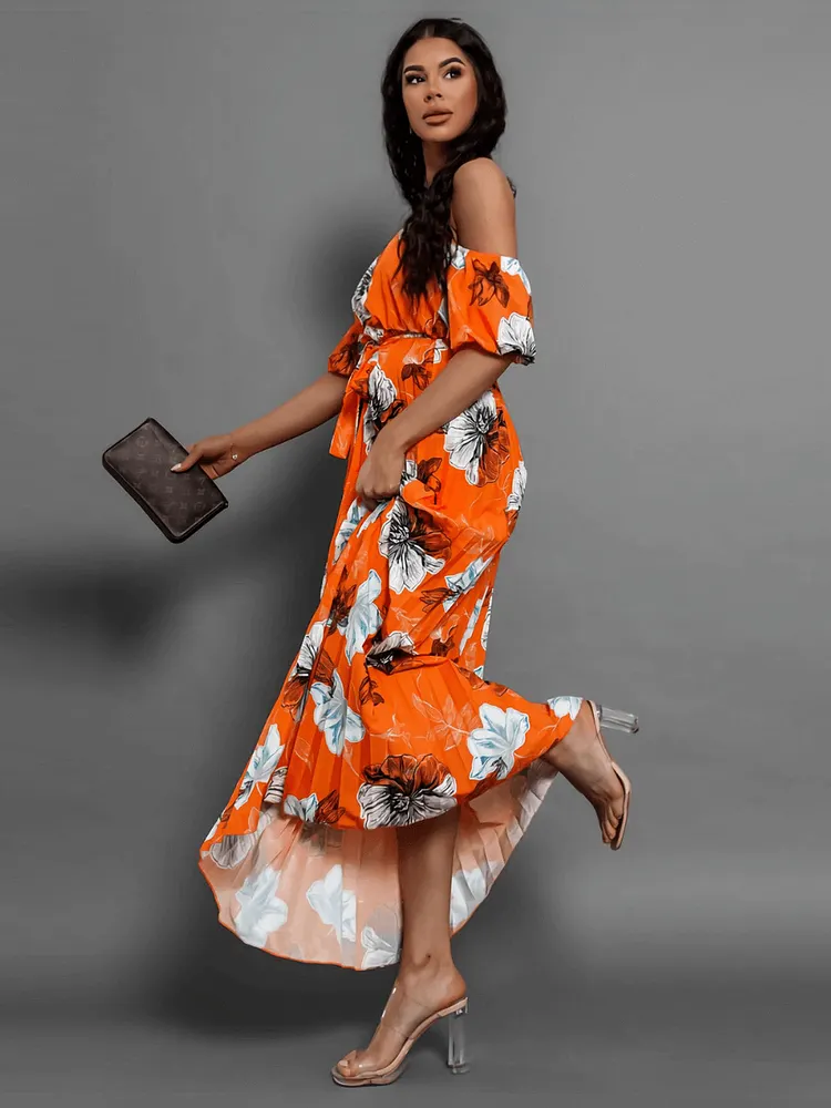 Rosalie Charm - Off-Shoulder Floral Maxi Dress