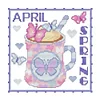 12 months -11CT Stamped Cross Stitch Kit(35*35cm)