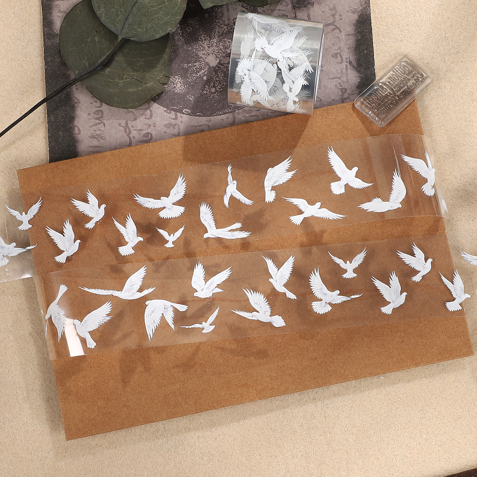 PET 테이프 - 35mm*5m 빈티지 화이트 피전