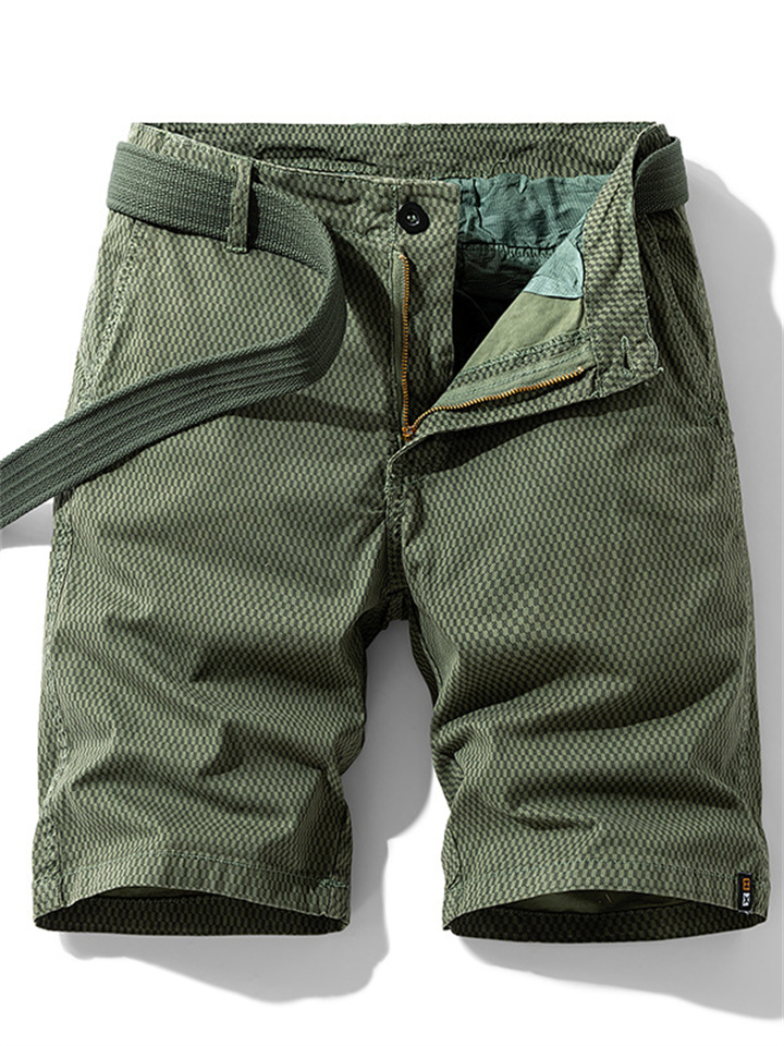 Men's Summer Thin Shorts Cotton Five Pants Retro Printing Simple Men's Pants