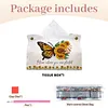 Monarch Butterfly DIY PULeather Diamond Painting Tissue Box for Adults Beginners Large Size Diamond Art Paper Storage Holder for Living Room Bedroom Bathroom Table Decor