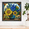 >SALE<5D DIY Partial Special Shape Drill Diamond Painting Flower Stain GlassKit30x30cm