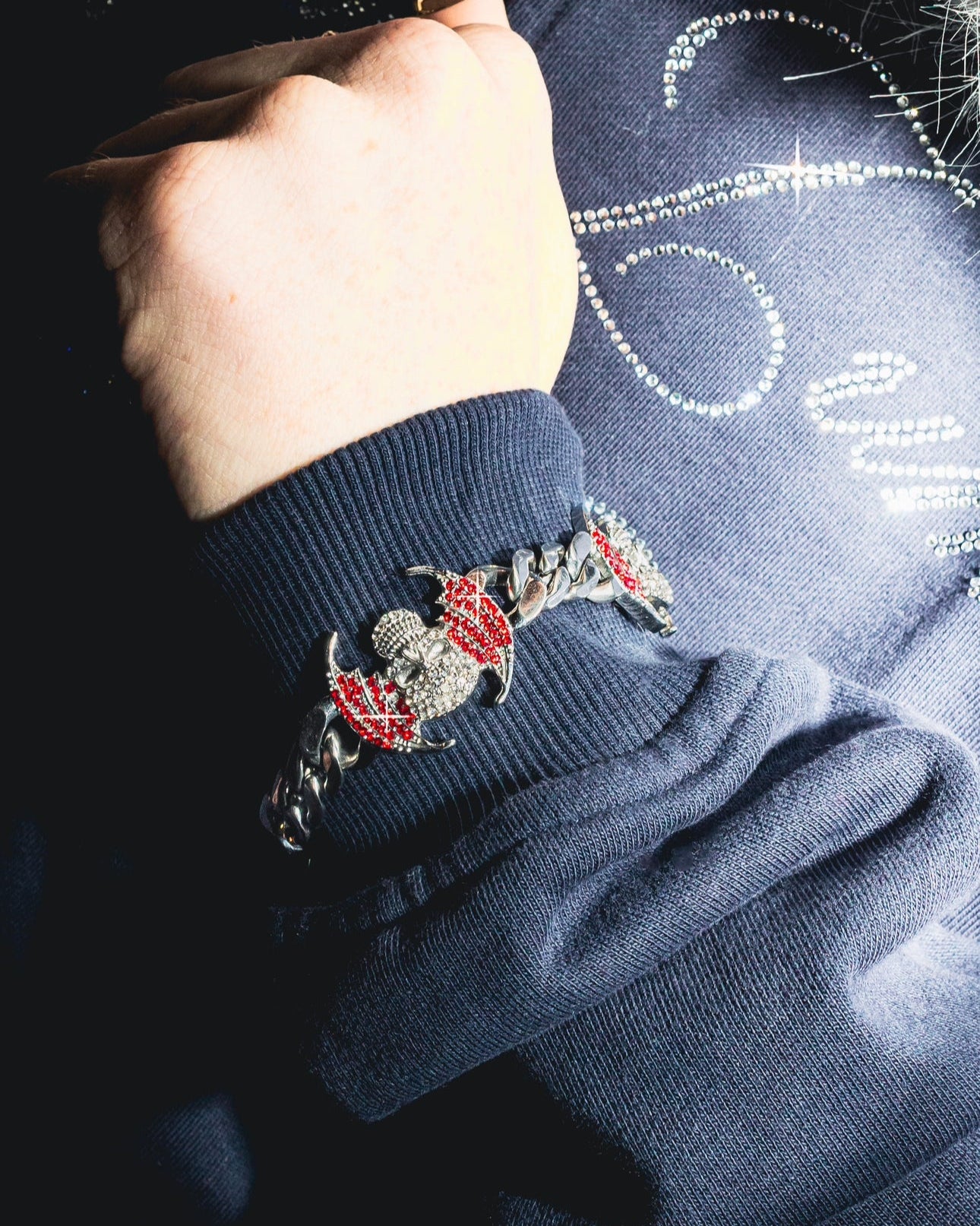 FLYING SKULL - Red Bracelet