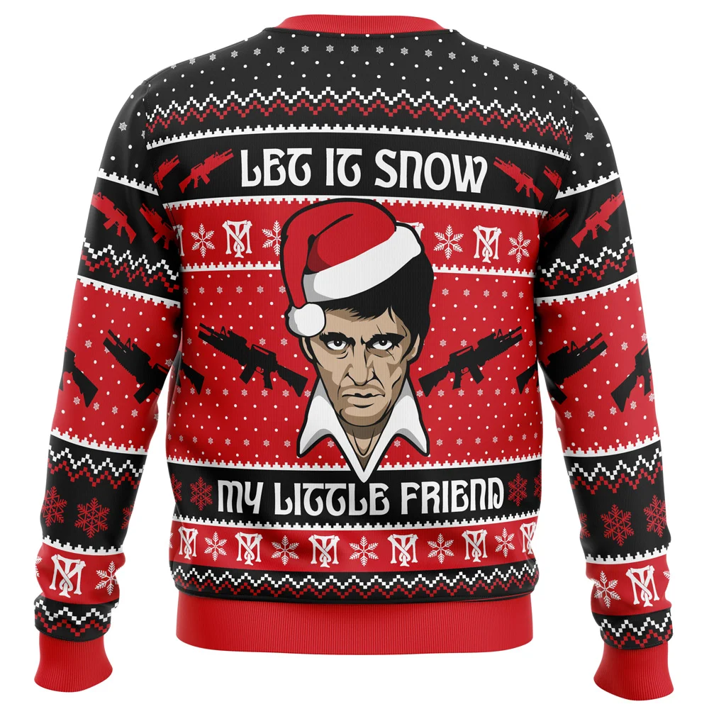 Let It Snow Scarface Ugly Christmas Sweatshirt