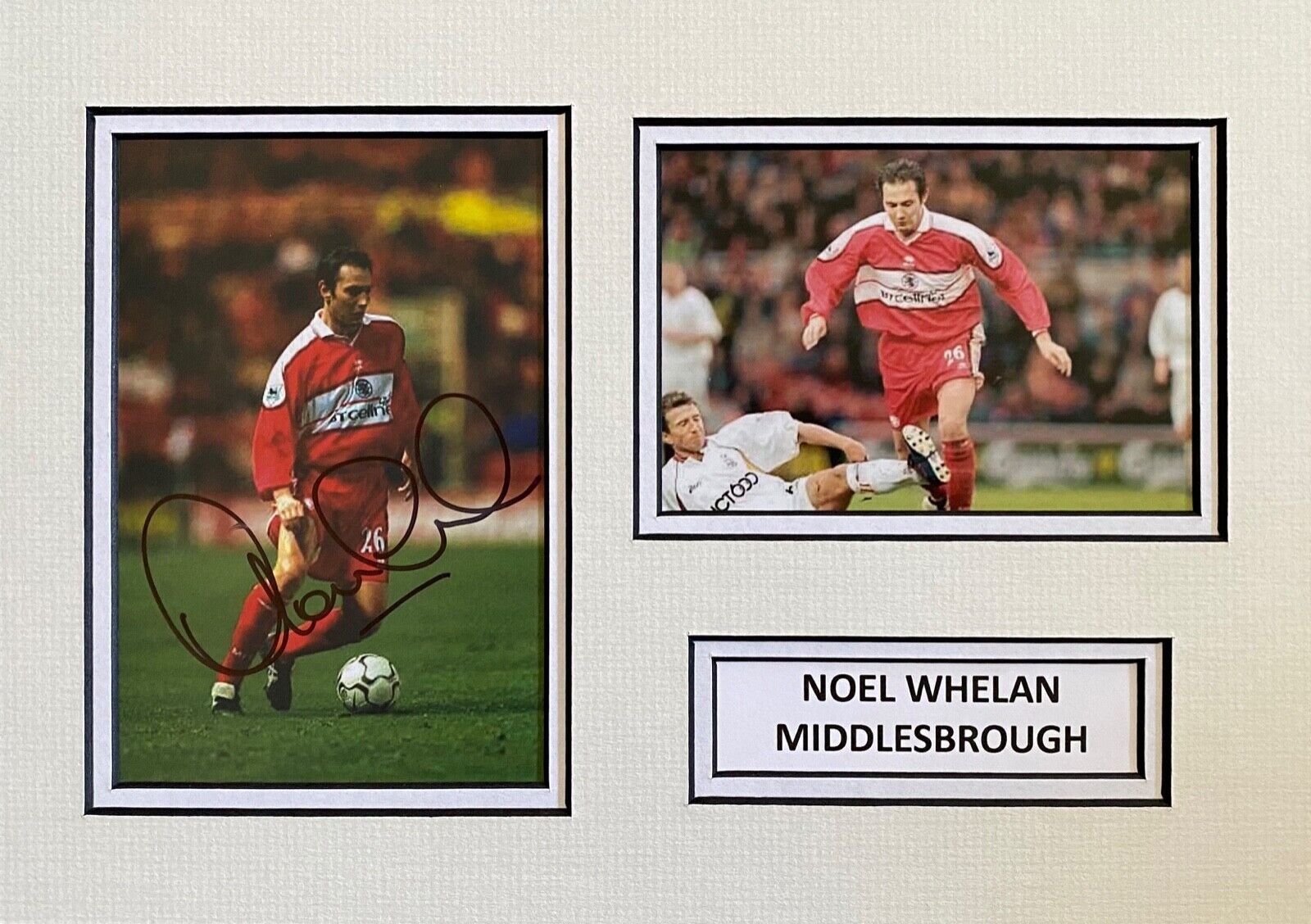 NOEL WHELAN HAND SIGNED A4 Photo Poster painting MOUNT DISPLAY MIDDLESBROUGH AUTOGRAPH 1