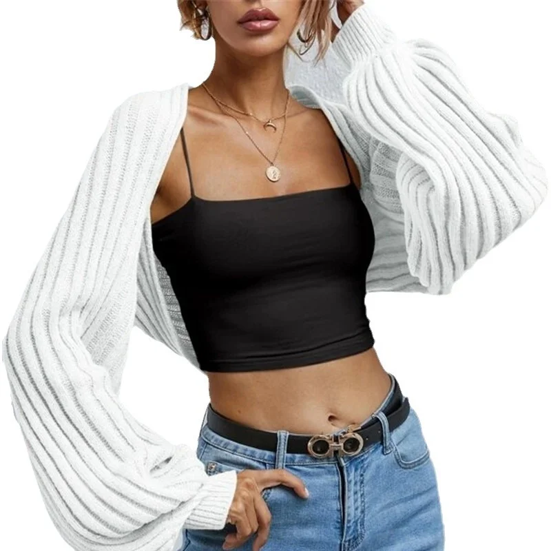 Athvotar Athvotar And Winter New Loose Knitted Cardigan Short Sweater Shawl Coat