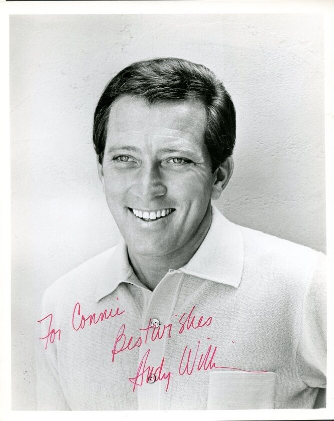 Vintage ANDY WILLIAMS Signed Photo Poster painting