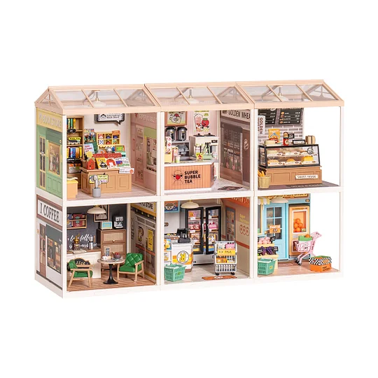 Rolife Super Creator Plastic Diy Mini House 6 in 1 Six Grid | Robotime Online