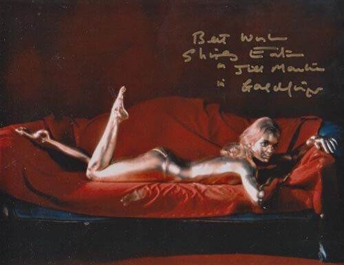 SHIRLEY EATON 007 JAMES BOND AUTHENTIC AUTOGRAPH GOLDFINGER GOLDEN GIRL BED SHOT