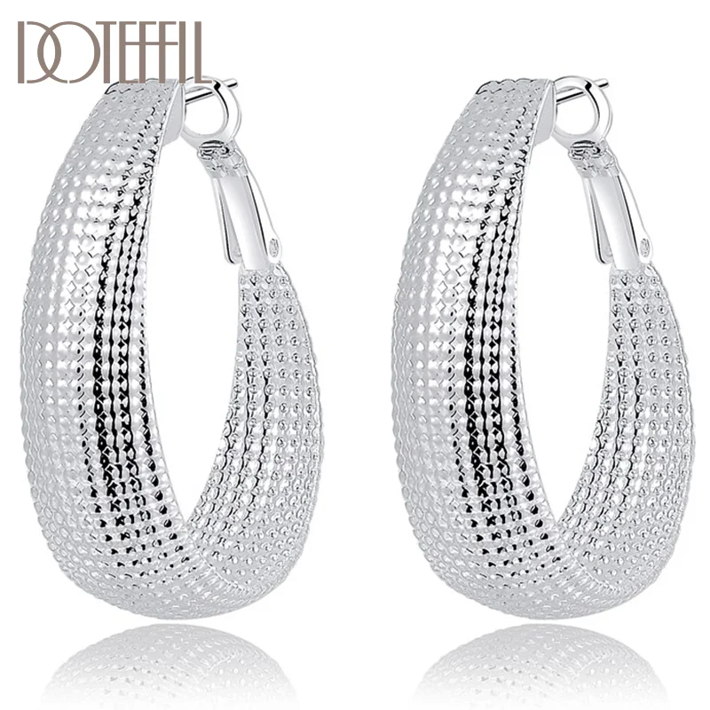 DOTEFFIL 925 Sterling Silver Earring Women Earrings For Wedding Jewelry 