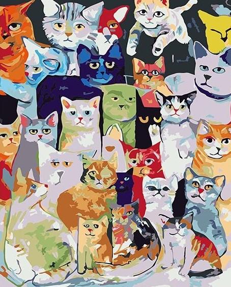 

Group of Cats – Paint By Numbers - 40*50CM, 501 Original