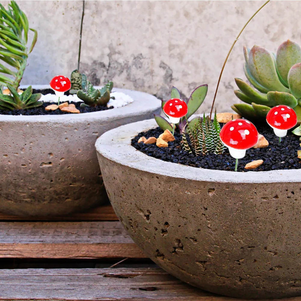 10pcs 2cm Foam Plant Mini Artificial Mushroom DIY Garden Bonsai Decor Props