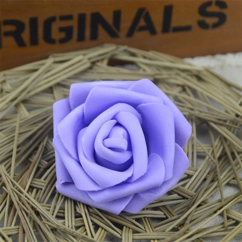 10pcs 6cm PE Foam Artificial Rose Flower Heads For Wedding Home Party Decoration DIY Garland Craft supplies Fake Flowers Ball