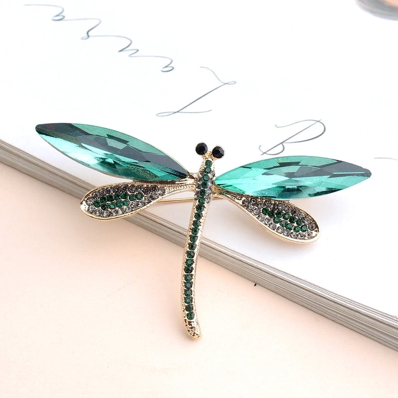 Shiny Dragonfly Alloy Inlay Zircon Women’s Brooches