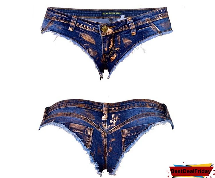 Sexy Women Mini Hot Pants Jeans Micro Shorts Denim Daisy Dukes Low Waist