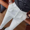 Men's Business Casual Solid Color Trousers