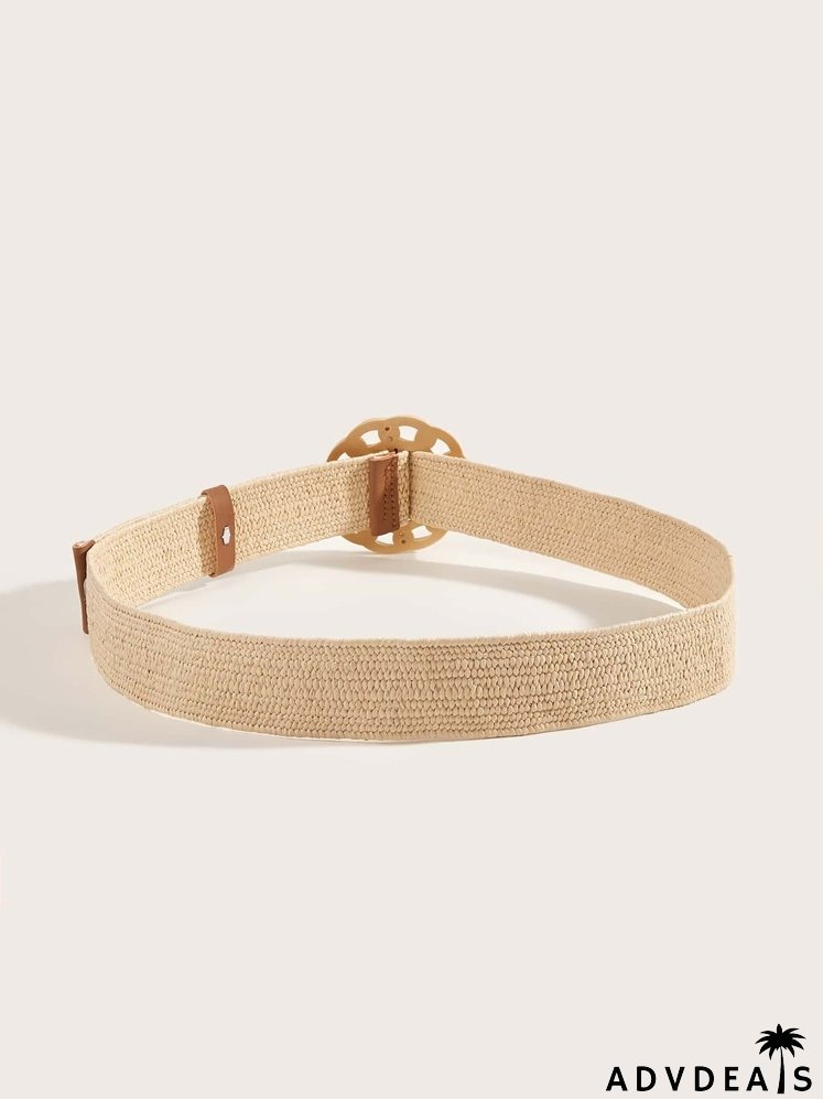 Chain Design Buckle Woven Belt