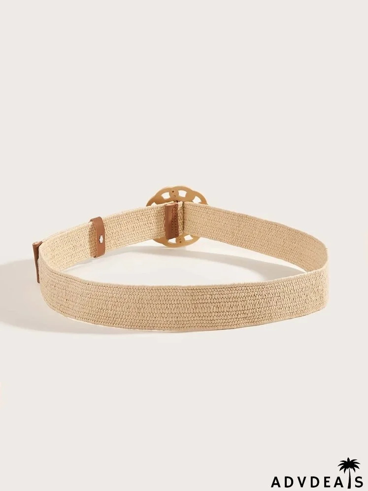 Chain Design Buckle Woven Belt