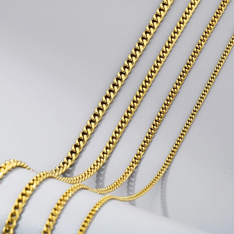 Fashion Hip Hop Stainless Steel Multi-Specification Six-Sided Grinding Men's And Women's Jewelry Suit