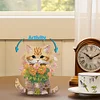 Xmas Acrylic Shaking Head 5D DIY Diamond Art Tabletop Decorations for Home (Cat)