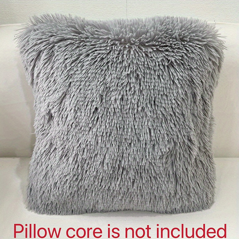 1 Pack Luxury Faux Fur Throw Pillow Cover Deluxe Decorative Plush Pillow Case Cushion Cover Shell For Sofa Bedroom Car 16x16in