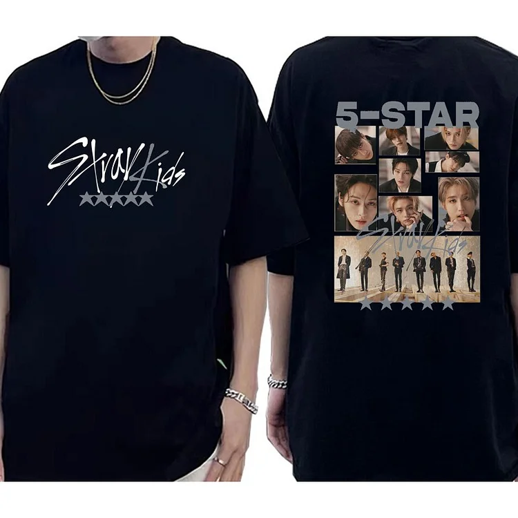 Stray Kids Album ★★★★★ 5-STAR Trailer Logo T-shirt