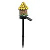 Solar Fairy-Tale Mushroom Cottage Landscape Pathway Light Waterproof LED Outdoor Lawn Lamp Courtyard Decoration Light for Spring Garden Walkway Patio Yard Backyard